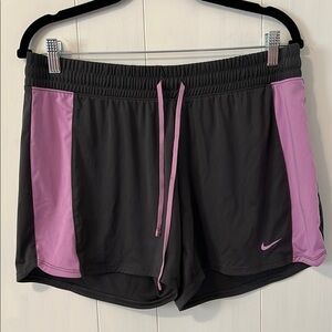 Nike Women's Black and Pink Running Shorts